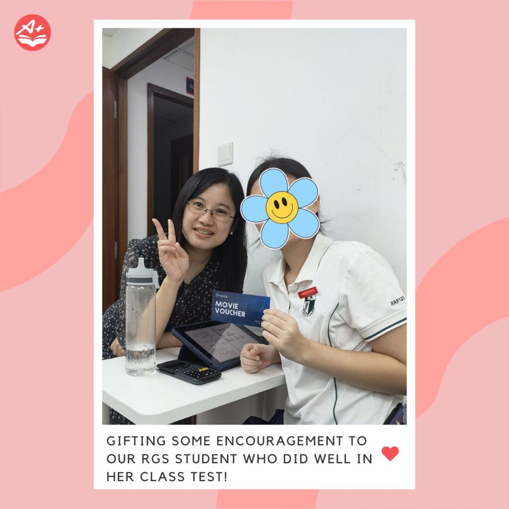 Celebrating good academic results by an RGS student at Future Academy